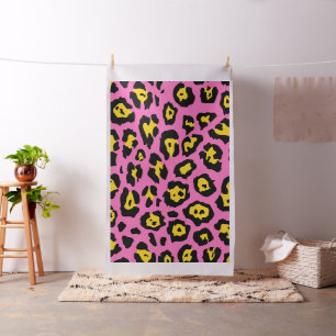 Pink Leopard Print Stoff