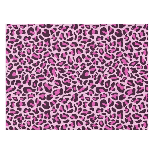 Pink Leopard Print Tableclout Tischdecke (Vorderseite (Horizontal))