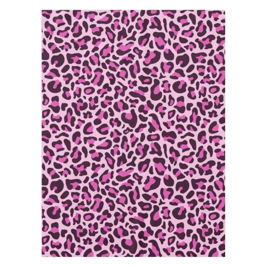 Pink Leopard Print Tableclout Tischdecke (Vorderseite)