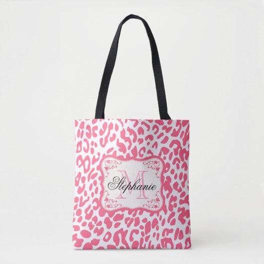 Pink Leopard Print Tasche (Vorderseite)