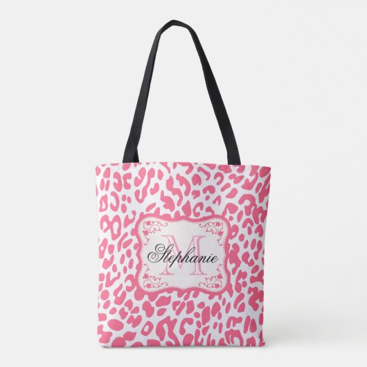 Pink Leopard Print Tasche (Rückseite)