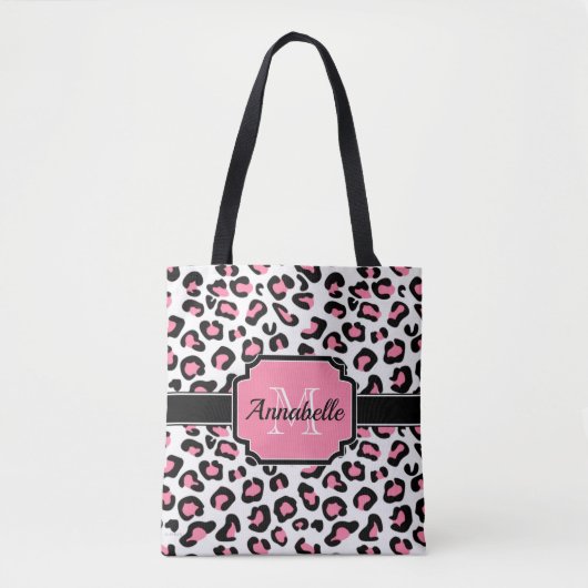 Pink Leopard Print Tasche (Vorderseite)