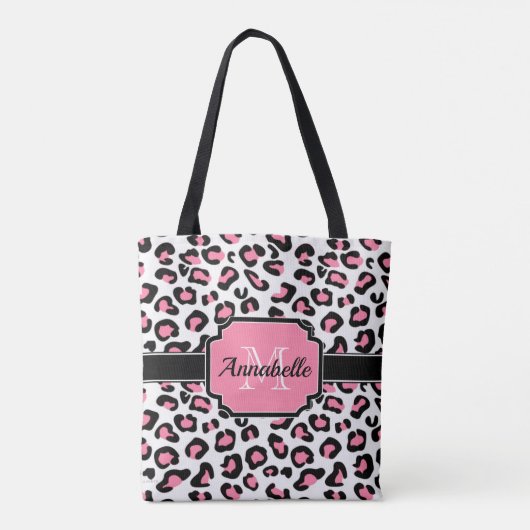 Pink Leopard Print Tasche (Rückseite)