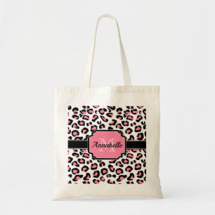 Pink Leopard Print Tragetasche