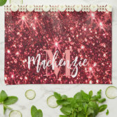 Pink Leopard Print und Glitzer Geschirrtuch (Gefaltet)