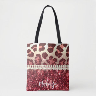 Pink Leopard Print und Glitzer Tasche