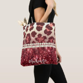 Pink Leopard Print und Glitzer Tasche (Von Nahem)