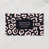 Pink Leopard Print Visitenkarte (Vorderseite)