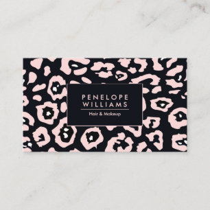 Pink Leopard Print Visitenkarte