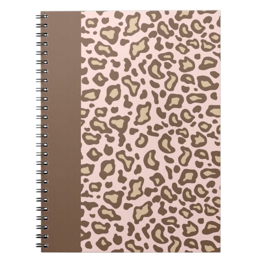 Pink Leopard School Notebook Journal Geschenk Notizblock (Vorderseite)