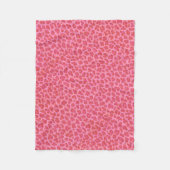 Pink Leopard Skin Fleece Blanket (Vorderseite)