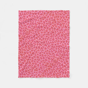 Pink Leopard Skin Fleece Blanket