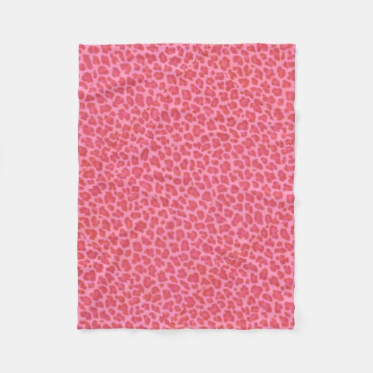 Pink Leopard Skin Fleece Blanket (Vorderseite)