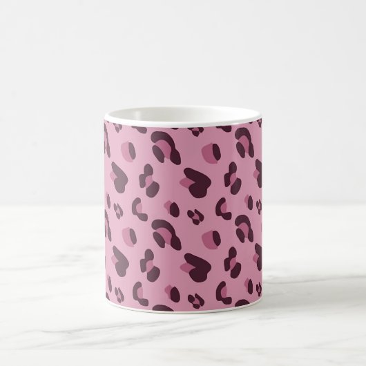 Pink Leopard Skin Pattern Kaffeetasse (Mittel)