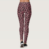 Pink Leopard Skin Pattern Leggings (Rückseite)