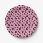 Pink Leopard Skin Pattern Pappteller (Vorderseite)