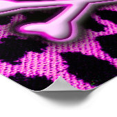 Pink Leopard Skull Poster (Ecke)