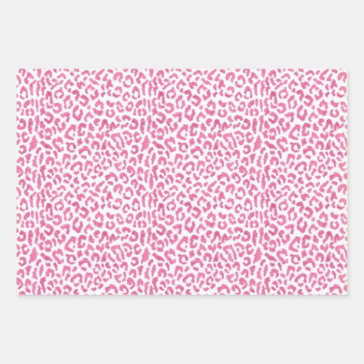 Pink Leopard Spots Geschenkpapier Set (Vorderseite)