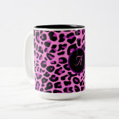 Pink Leopard-Tasse Zweifarbige Tasse (Vorderseite Links)