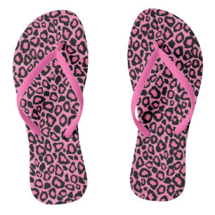 Pink Leopard Tierdruck Badesandalen