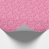 Pink Leopard Tierdruck Geschenkpapier (Ecke)