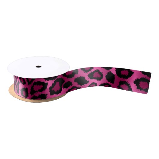 Pink Leopard Tierdruck Satinband (Spule)