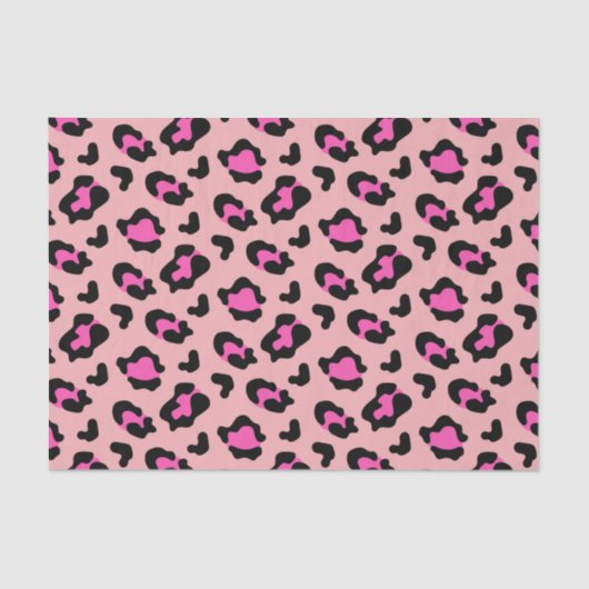 Pink Leopard Tierdruck Seidenpapier (Vorderseite)