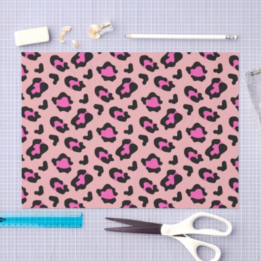 Pink Leopard Tierdruck Seidenpapier (Handwerk)