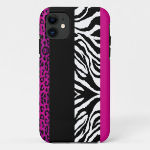 Pink-Leopard und Zebra-kundenspezifischer Case-Mate iPhone Hülle