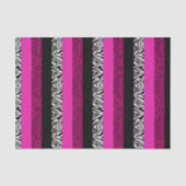 Pink-Leopard und Zebra-Tierdruck Seidenpapier (Vorderseite)