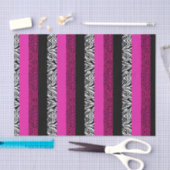 Pink-Leopard und Zebra-Tierdruck Seidenpapier (Handwerk)