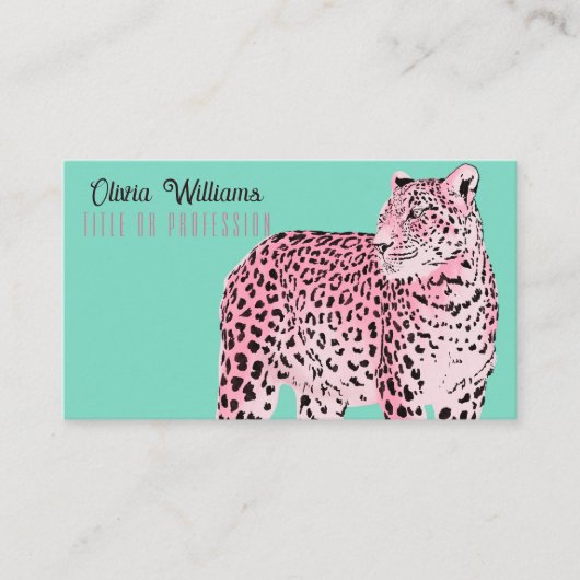 Pink Leopard Visitenkarte (Vorderseite)