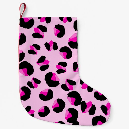 Pink Leopard Weihnachts-Strumpf Kleiner Weihnachtsstrumpf (Vorderseite)