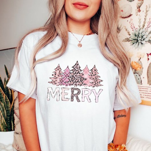 Pink Leopard Weihnachtsfest gemütlich Sweatshirt