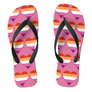 Pink-lesbisches Herzmuster Badesandalen