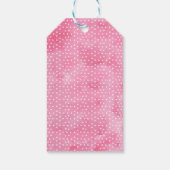 Pink Let's Flamingle Blumenblätterung Geburtstag Geschenkanhänger (Rückseite)