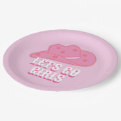 Pink Let's Go Girls Cowboy Hat Rodeo Pappteller (Schrägansicht)