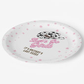 Pink Let's Go Girls Nashville Cowgirl Bachelorette Pappteller (Schrägansicht)