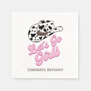 Pink Let's Go Girls Nashville Junggesellinnenabsch Serviette