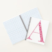 Pink Letter A Journal – Minimal Aesthetic Notebook Notizblock (Innenseite)