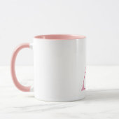 Pink Letter A Mug – Minimal Circle Monogram Design Tasse (Links)