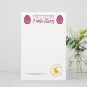 Pink Letter from Oaster Bunny Blank (Stehend Vorderseite)