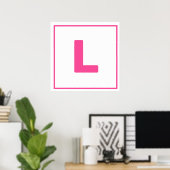 Pink Letter L Poster (Heimbüro)