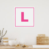 Pink Letter L Poster (Küche)