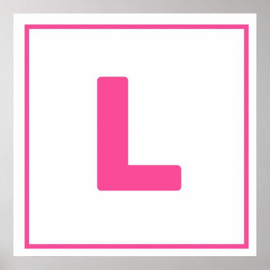 Pink Letter L Poster (Vorne)