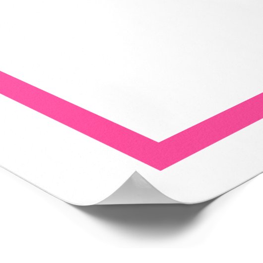 Pink Letter U Poster (Ecke)