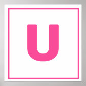 Pink Letter U Poster (Vorne)