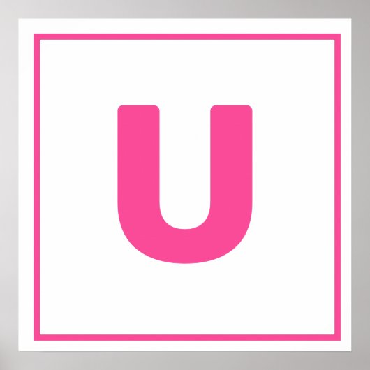 Pink Letter U Poster (Vorne)