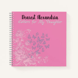 Pink Letters to My Daughter Memory Spiral Notebook Notizblock