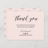 Pink Letting Business Package Danke Karte (Vorne/Hinten)